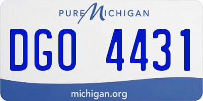 MI license plate DGO4431
