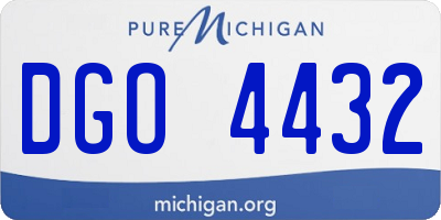 MI license plate DGO4432