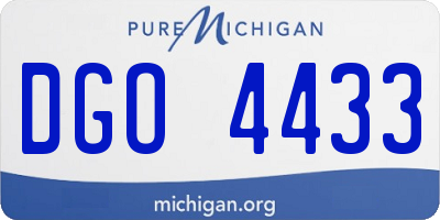 MI license plate DGO4433