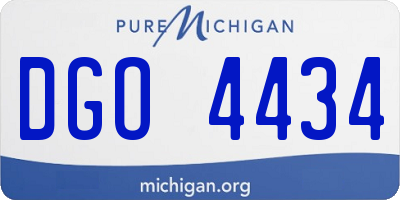 MI license plate DGO4434