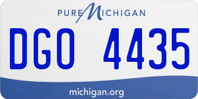 MI license plate DGO4435