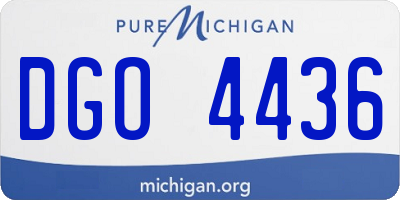 MI license plate DGO4436