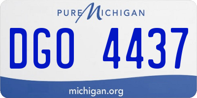 MI license plate DGO4437