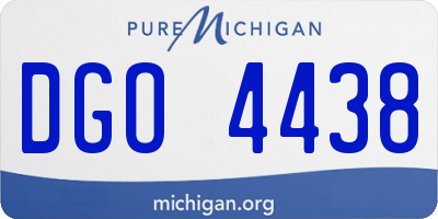 MI license plate DGO4438