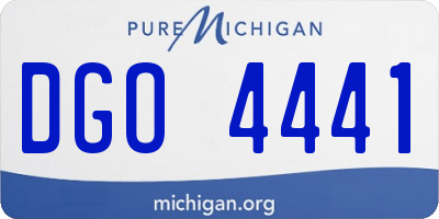 MI license plate DGO4441
