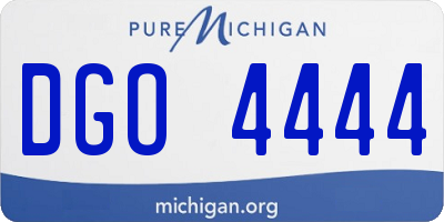 MI license plate DGO4444