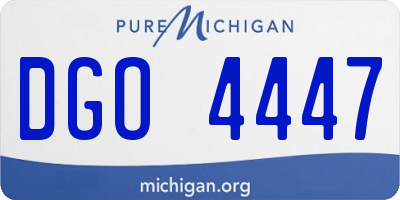 MI license plate DGO4447
