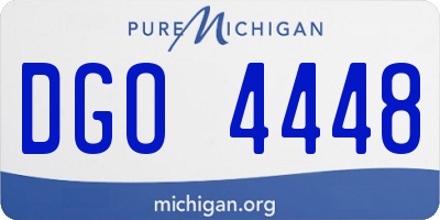 MI license plate DGO4448