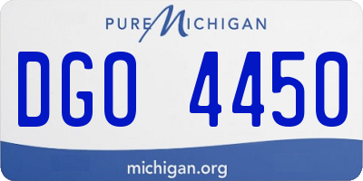 MI license plate DGO4450