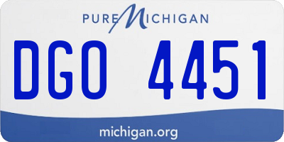 MI license plate DGO4451