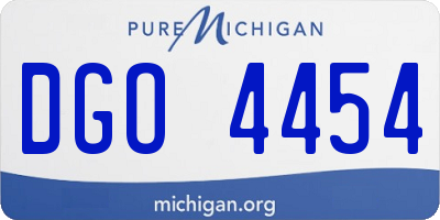 MI license plate DGO4454