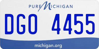 MI license plate DGO4455