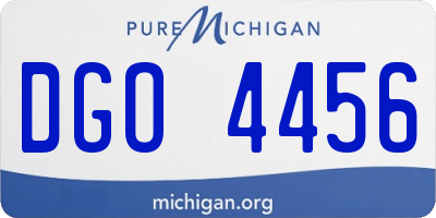 MI license plate DGO4456