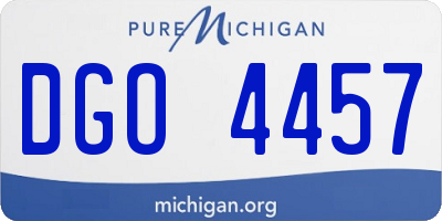 MI license plate DGO4457