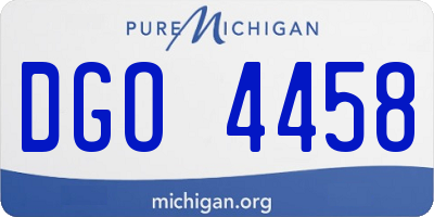 MI license plate DGO4458