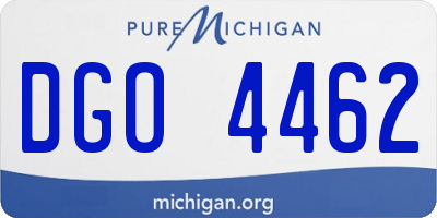 MI license plate DGO4462