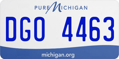 MI license plate DGO4463