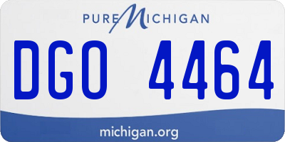 MI license plate DGO4464