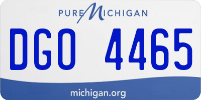 MI license plate DGO4465