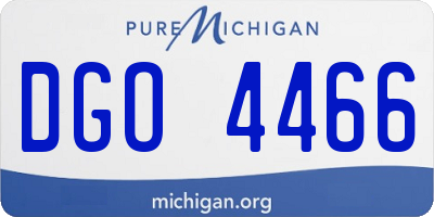MI license plate DGO4466