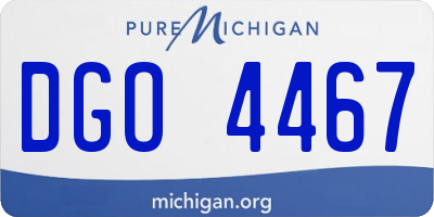 MI license plate DGO4467