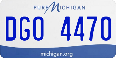 MI license plate DGO4470