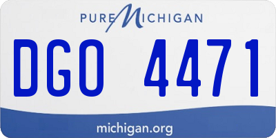 MI license plate DGO4471