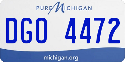 MI license plate DGO4472