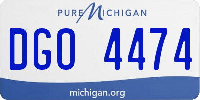 MI license plate DGO4474