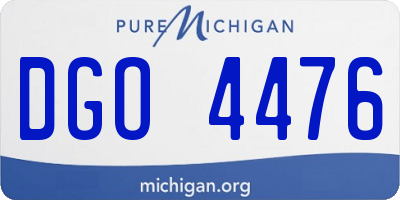 MI license plate DGO4476