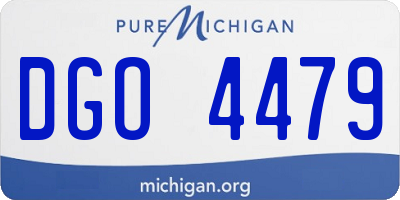 MI license plate DGO4479