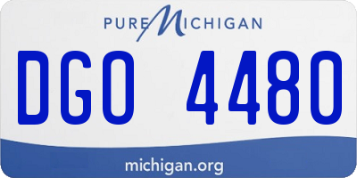MI license plate DGO4480