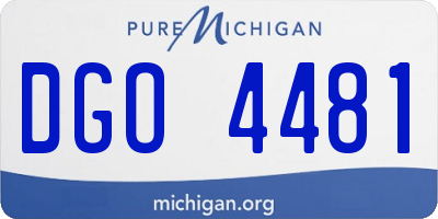 MI license plate DGO4481
