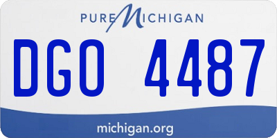 MI license plate DGO4487