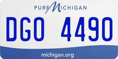 MI license plate DGO4490