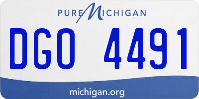 MI license plate DGO4491