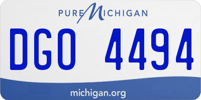 MI license plate DGO4494