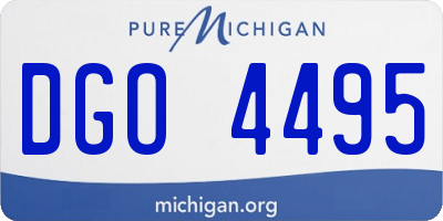 MI license plate DGO4495