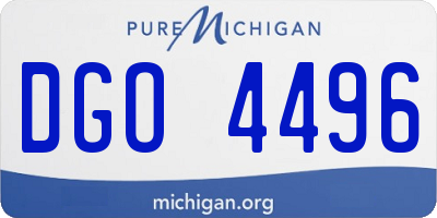 MI license plate DGO4496