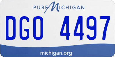 MI license plate DGO4497