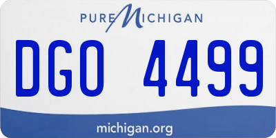 MI license plate DGO4499