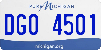 MI license plate DGO4501