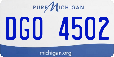 MI license plate DGO4502