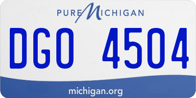 MI license plate DGO4504