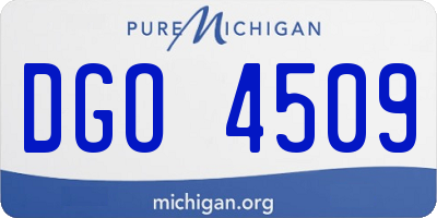 MI license plate DGO4509