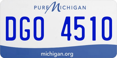 MI license plate DGO4510