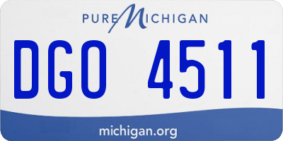 MI license plate DGO4511