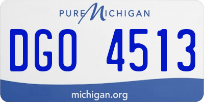 MI license plate DGO4513