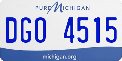 MI license plate DGO4515