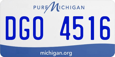 MI license plate DGO4516